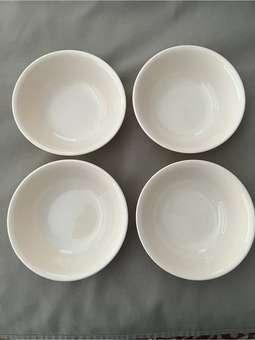 Vintage Corelle Corning Textured Leaves Sandstone Soup/Cereal Bowls - set of 4